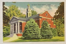 Vintage Linen Postcard, Booth Dimock Memorial Library, S Coventry, CT picture