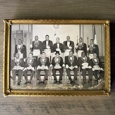 Vintage African American Prince Hall Masonic Lodge Group Photo picture