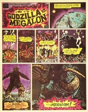 Godzilla vs. Megalon 1976 Cinema Shares 4 Page Giveaway Photocopy Comic Book picture
