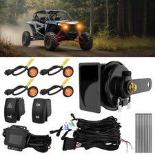 SXS UTV Turn Signal Street Legal Kit with Hazard Horn Amber LED Blinkers Switch picture
