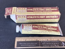 1960s RACK RITE VTG Early RITE AID ATHLETES FOOT OINTMENT CREAM TUBE MOVIE PROP picture