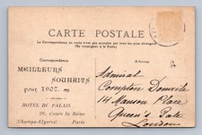 Antique PARIS Postcard Pont Alexandre Iii France Panoramic View 1907 picture