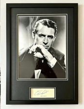 Cary Grant - 16 x 12 display Framed Photo with pre printed signature. picture