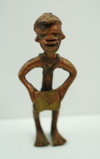 Vintage African Bronze Reader Figurine 5.5