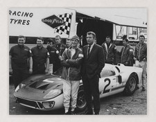 11X8.5 1966 FORD GT40 MKII LE MANS TRIALS KEN MILES CARROLL SHELBY REPROD PRINT picture