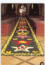 Postcard Carpet of Flowers inside Arundel Cathedral in West Sussex England picture