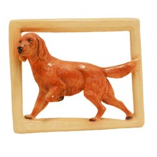 Mortens Studio Golden Retriever Dog Wall Plaque Vintage Chicago Ceramic picture