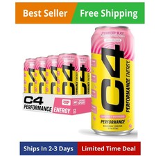 Performance Energy Drink | Strawberry Blast | Zero Sugar Carbonated Preworkou... picture