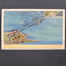 Vintage Golden Gate Bridge Postcard 1930s San Francisco CA Lithograph Mailed picture