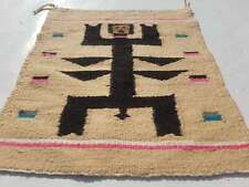 Antique Navajo Handwoven Native American Indian Rug Wool Blanket Carpet 46x40cm picture
