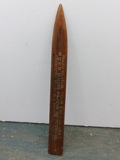 Vintage 1940s/50s Wooden Letter Opener, WCED Radio Revival Hour Pennsylvania... picture