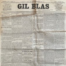 Journal GIL BLAS 7/12/1882 # Annonce ZOLA Au Bonheur des Dames & MAUPASSANT picture