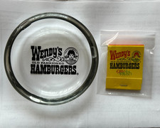 Early 1972 Logo Wendy's Ashtray & Matching Early '72 Logo matchbook cover (full) picture