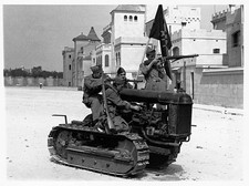 Three members of the CNT FAI anarchist militia in Barcelona during- Old Photo picture