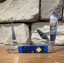 Boy Scouts Official Boy Scouts of America Folding Pocket Knife Blue Handle picture