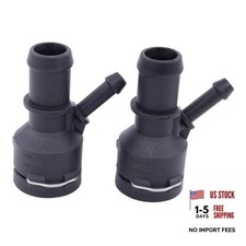 2Pcs Engine Coolant Heater Hose Connector - for VW Jetta GTI Passat CC Eos picture