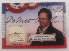 DeWitt Clinton 2025 Historic Autographs Founding Fathers Touched Relic #/300 picture