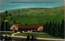 Wind Cave National Park Administration Building SD Linen Postcard picture