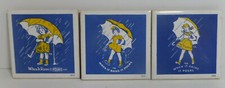 3 Morton Salt ceramic trivets 1914 1933 1956 picture