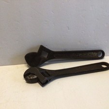 Two Vintage 10” Adjustable Wrenches picture