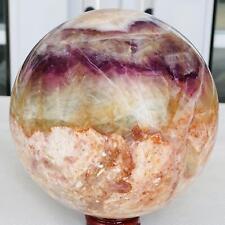 Natural Fluorite ball Colorful Quartz Crystal Gemstone Healing 3040G picture