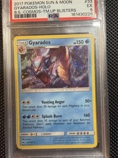 POP 1 Pokemon 2017 Sun & Moon Gyarados Cosmos Holo 33/147 English PSA 5 picture