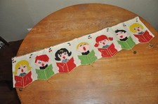 Vintage 1960's Bucilla Felt Christmas Happy Holiday Banner Bells 43