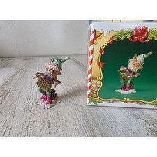 Vintage enesco sandi ziminicki snoozles glockenspiel harp elf North Pole village picture