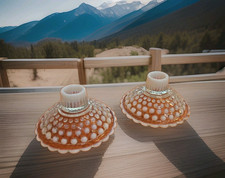 Anchor Hocking Moonstone Opalescent Candle Holders, Set of 2 picture