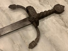 Antique Knights Renaissance ERA European FRENCH ITALIAN long battle sword marked picture