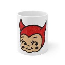 Vintage Style Devil Kewpie Mug | Retro Kawaii Face | Cute Devil Illustration picture
