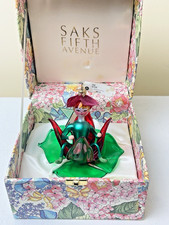 Soffieria De Carlini Pixie Fairy Glass Christmas Ornament Saks Fifth Ave Italy picture