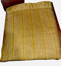 Vintage yellow striped Chatham North Star Blanket Satin Trim 80” x 92” picture