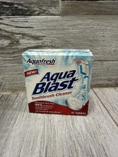 NOS Aquafresh Aqua Blast Toothbrush Cleaner Sealed Box Of 16 Tablets 2003 picture