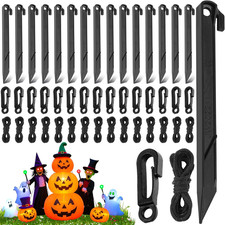 48Pcs Inflatable Stakes W/Tether&Hooks for Halloween Christmas Decorations picture