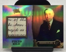 2023 Pieces Of The Past Presidential Woodrow Wilson Hand Written Document Relic picture