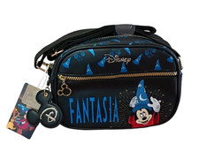 Primark Disney Fantasia Mickey Sorcerer Small Black Crossbody Bag NEW picture