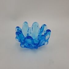 MCM Swung Glass Blue Candy Dish, Candle Holder or Ashtray picture