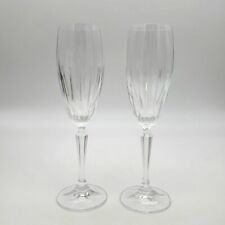 Set of  2 Lenox Clarity Champagne Flute 314938 Cut Crystal Stemmed Glasses EUC picture