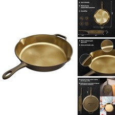 iLiving Seasoned Modern Heirloom Mirror Polished Cast Iron Skillet Pan 12