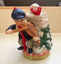 Hand Painted Ceramic Boy Figurine People Theme Multicolor Painted Finish picture
