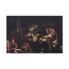 Sir Samuel Luke Fildes (1843-1927) The Widower 1875-76 - Canvas Wall Art picture