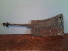 Vintage Butcher's Meat Cleaver / Blacksmith Wrought / Rough Condition/ No Handle picture