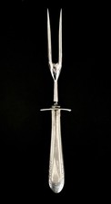 VINTAGE 1933 INTL’ SILVER HOLMES & EDWARDS SILVERPLATE MASTER ROAST CARVING FORK picture