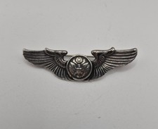 Army Air Crew Wings Pin WWII Sterling Silver 2” picture