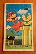 1985 NINTENDO SUPER MARIO VINTAGE JAPANESE MENKO CARD - FAMICOM FLOWER EATING picture