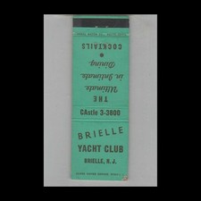 Matchbook Cover Brielle Yacht Club Brielle NJ picture