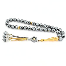 Facet Cute Hematite 33 beads Islamic Prayer Beads Misbaha Tesbih Turkey 103010 picture