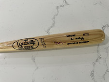 MATTINGLY LOT [Autographed Bat, 1985 Gold Glove Bobble Head, Porcelain Figurine] picture
