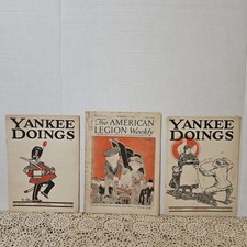 Lot 3 WWI Veterans Magazines 1922 1928 Yankee Doings American Legion - MILITARY picture